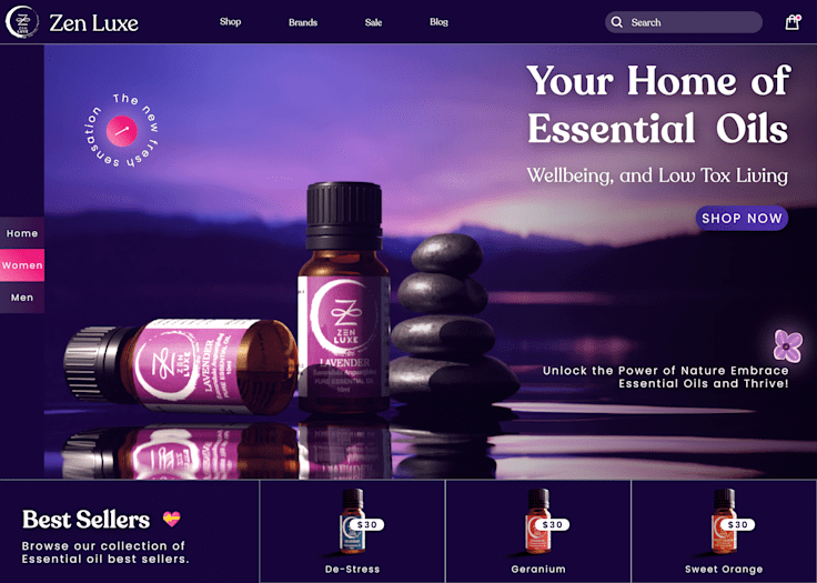 ZenLuxe — UI & Landing Page